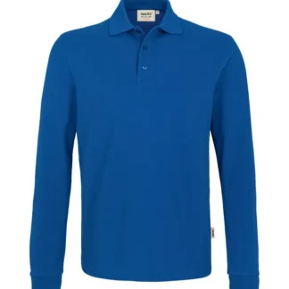 HAKRO Performance Langarm Poloshirt zum Textilveredeln in Royal Blau
